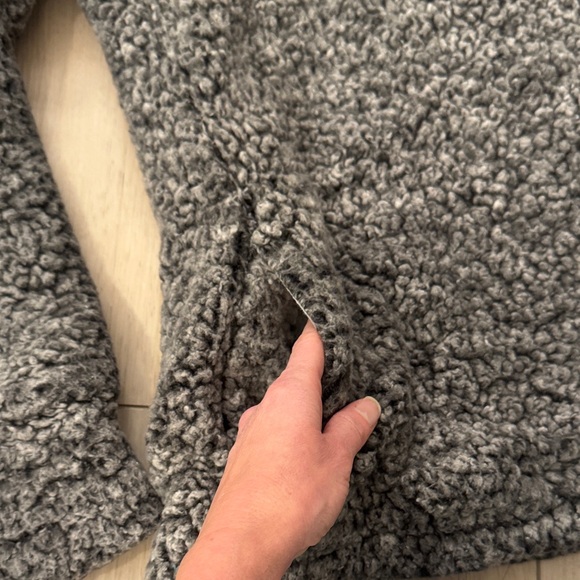 Original Weatherproof Vintage Women’s XS Grey Sherpa Quarter Zip Pullover - Picture 6 of 15